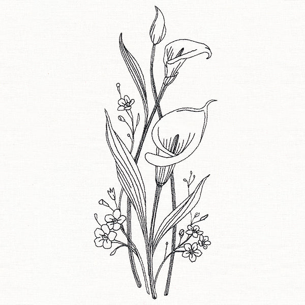 Delicate Calla Lily Stems (Vintage)