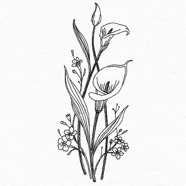 Delicate Calla Lily Stems (Vintage)