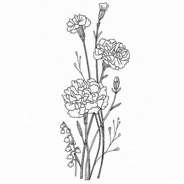 Delicate Carnation Stems (Vintage)