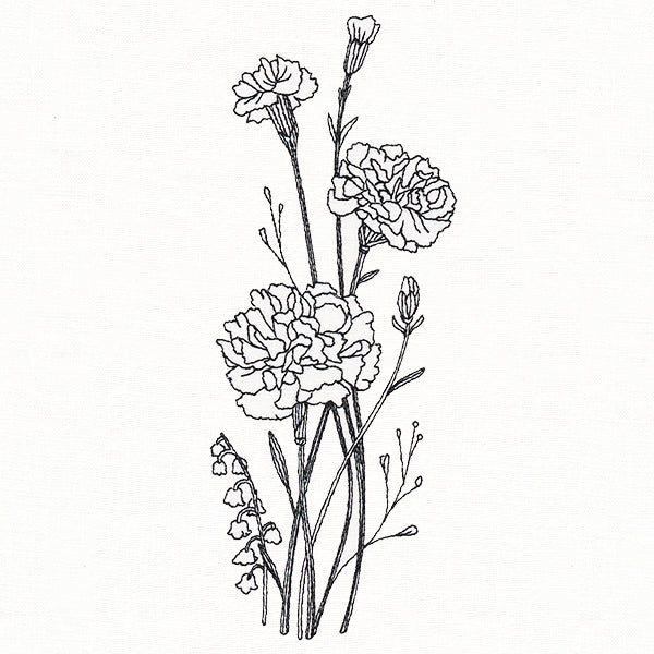 Delicate Carnation Stems (Vintage)