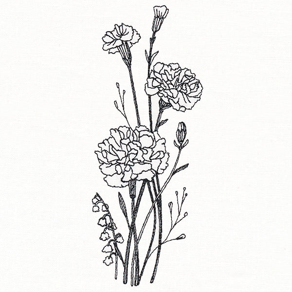 Delicate Carnation Stems (Vintage)
