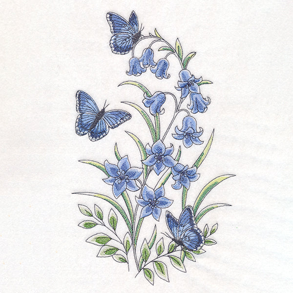 Bluebells & Blue Morphos Garden Spray