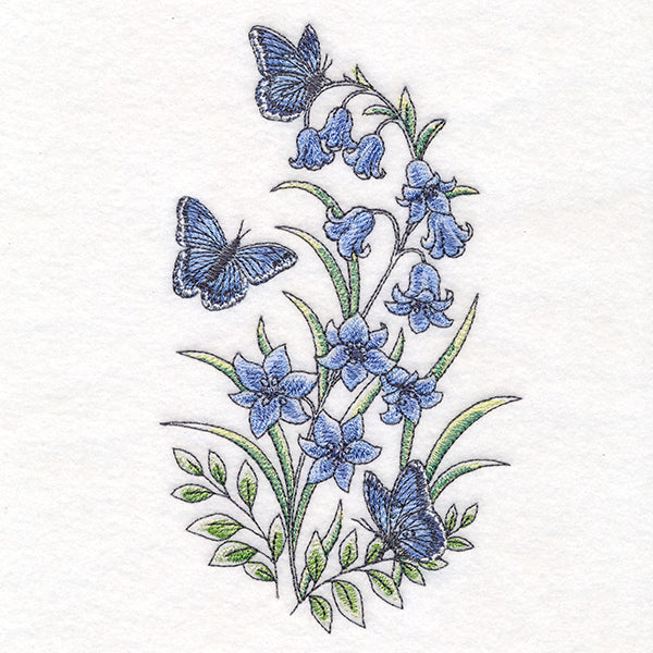 Bluebells & Blue Morphos Garden Spray