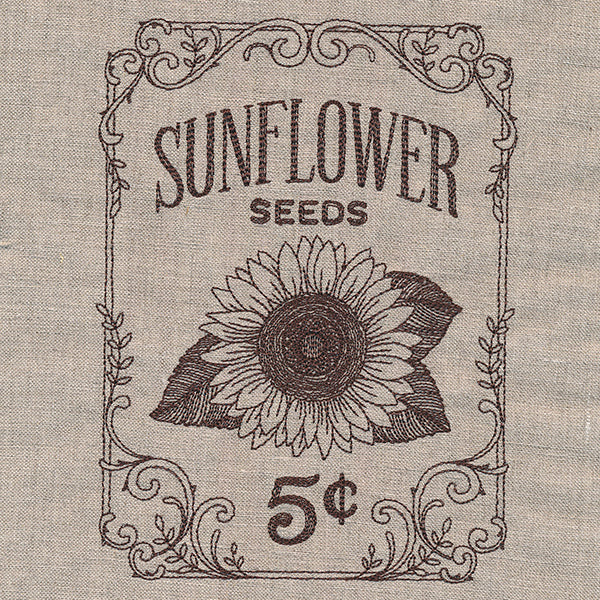 Flower Garden Seed Packet - Sunflowers