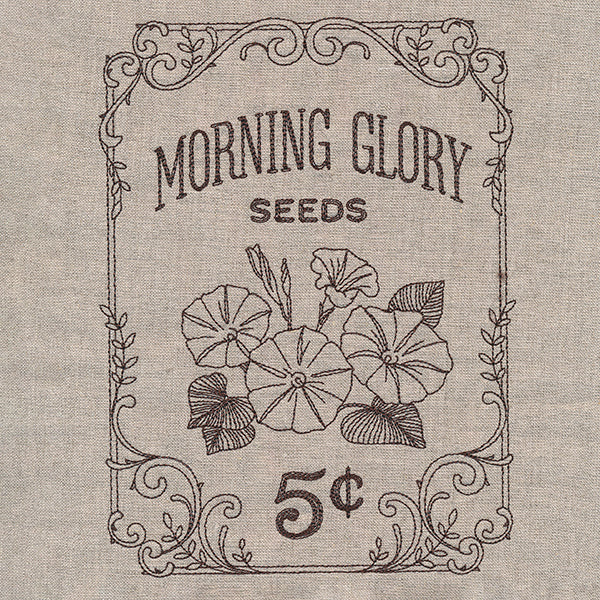 Flower Garden Seed Packet - Morning Glories