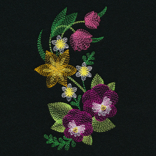 Darling Daffodil & African Violets Spray