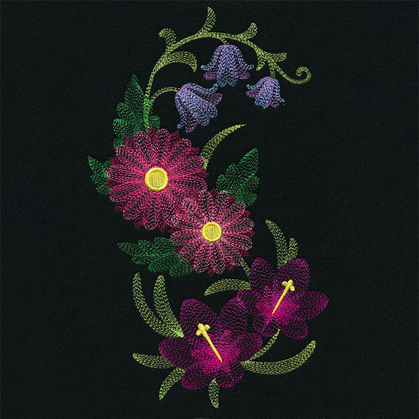 Elegant Aster & Bluebell Spray