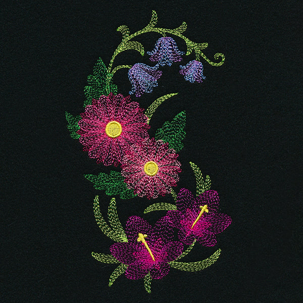 Elegant Aster & Bluebell Spray