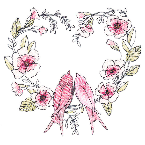 Twitterpated Lovebirds in Bloom