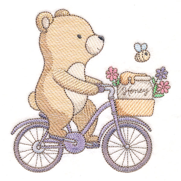Sweet Storybook Bear on Bike