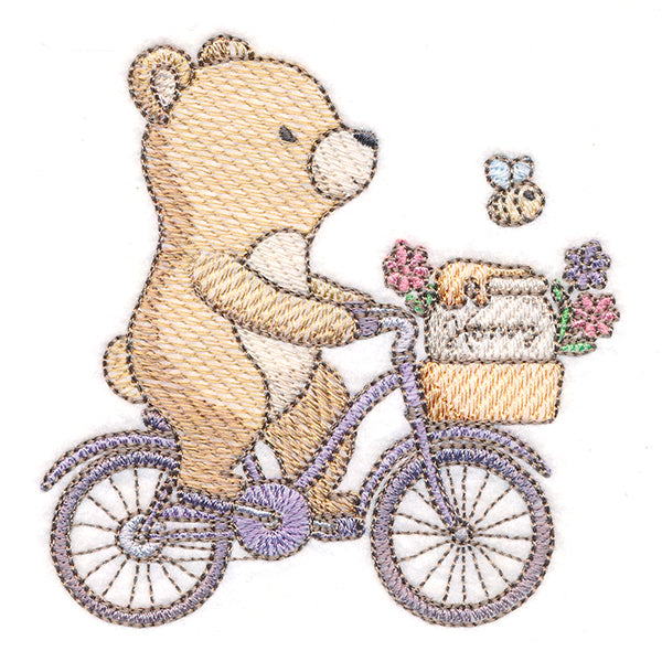 Sweet Storybook Bear on Bike