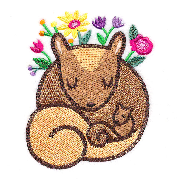 Snuggling Woodland Squirrels