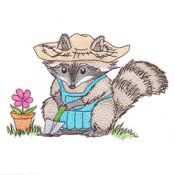 Woodland Garden Raccoon