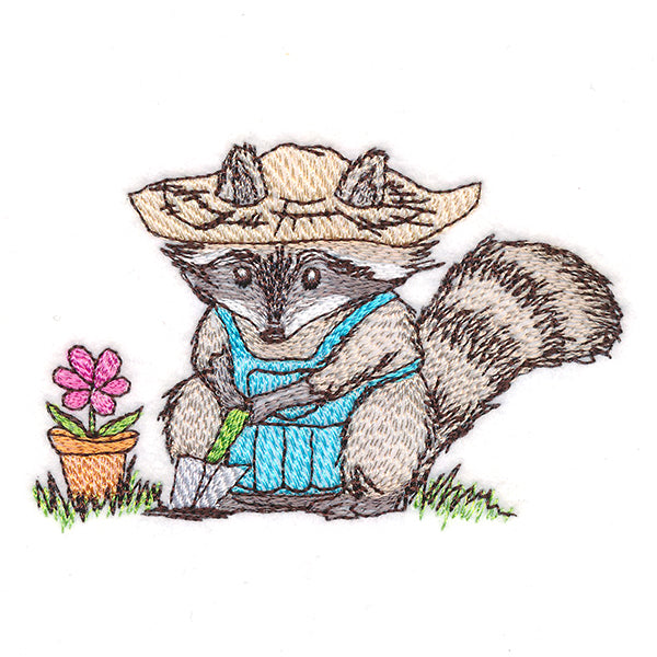 Woodland Garden Raccoon
