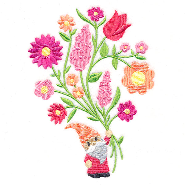 Giving Garden Gnome with Blooms