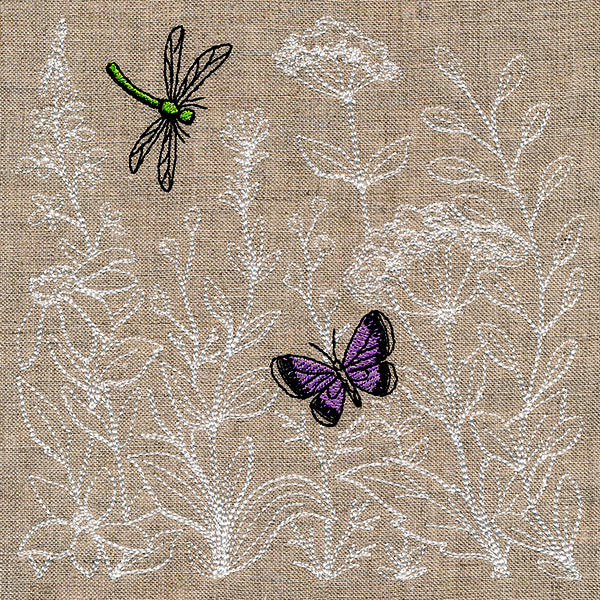 Delicate Botanical Gems Square