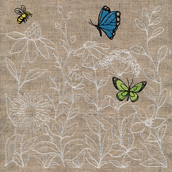 Charming Botanical Gems Square