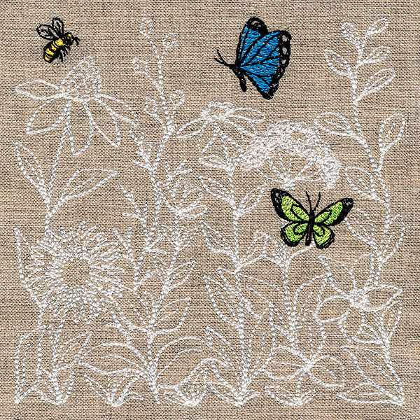 Charming Botanical Gems Square