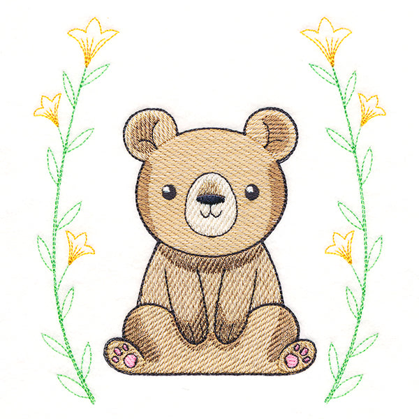 Sweet & Delicate Bear with Laurel