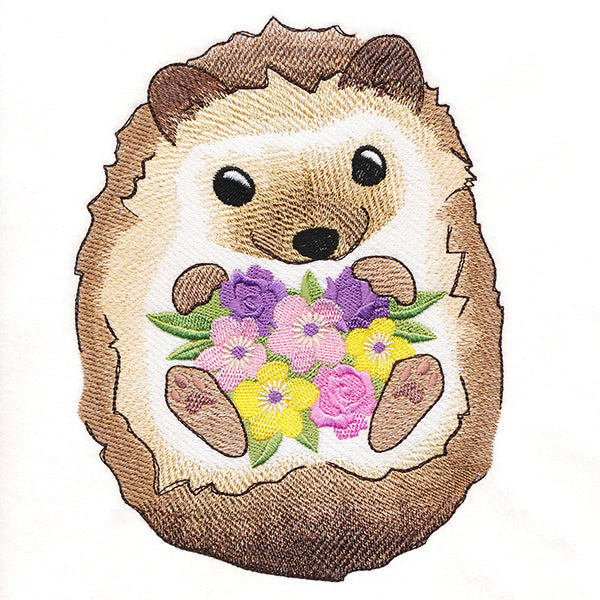 Sweet Hedgehog with Blooms