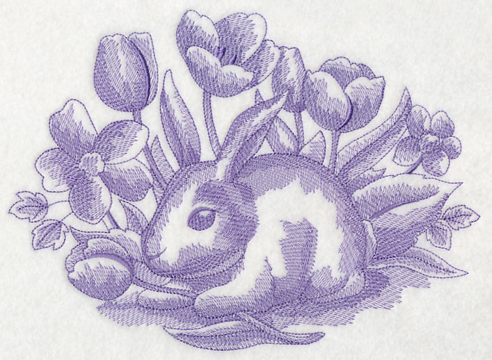 Bunny In Tulips (Toile)