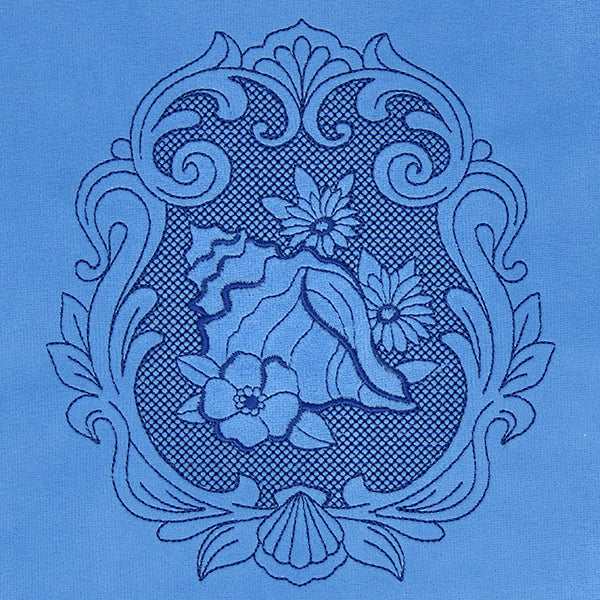 Coastal Shells & Flowers Cameo