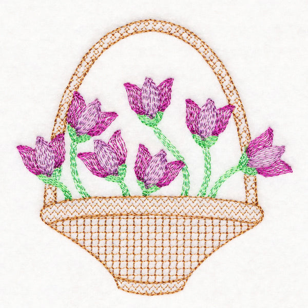 Truly Tulips Flower Basket