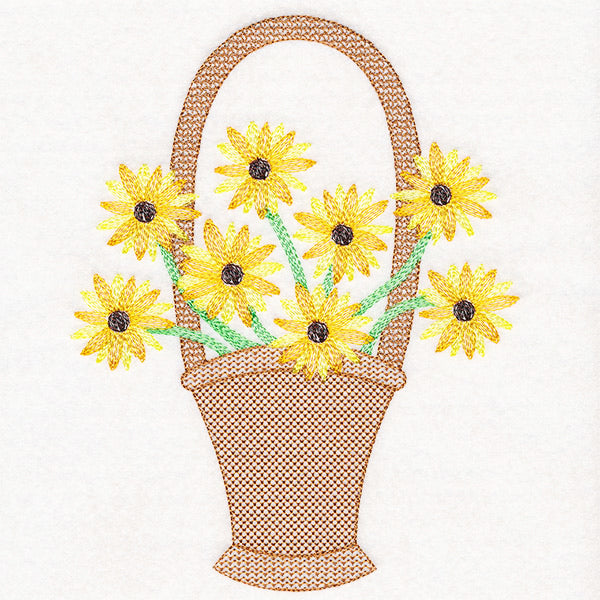 Darling Daisies Flower Basket