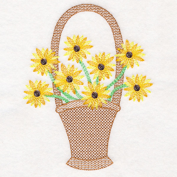 Darling Daisies Flower Basket