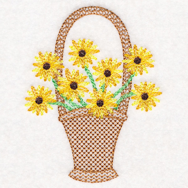 Darling Daisies Flower Basket