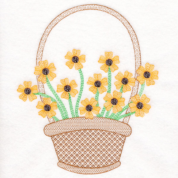 Delightful Black-eyed Susans Flower Basket