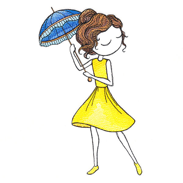 Summer Breeze Beauty with Parasol
