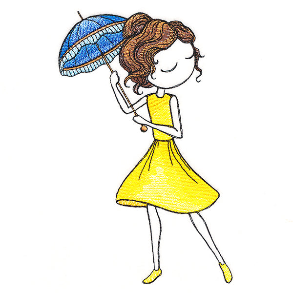 Summer Breeze Beauty with Parasol