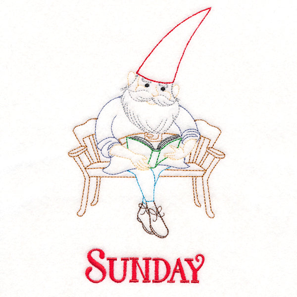 Reading Gnome on Sunday (Vintage)