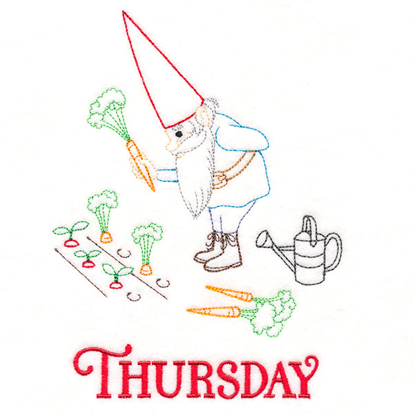 Vegetable Gardening Gnome on Thursday (Vintage)