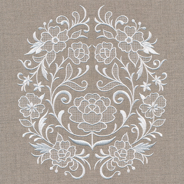 Exquisite Floral Feature (Whitework)