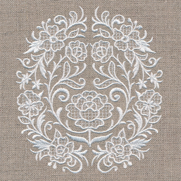 Exquisite Floral Feature (Whitework)