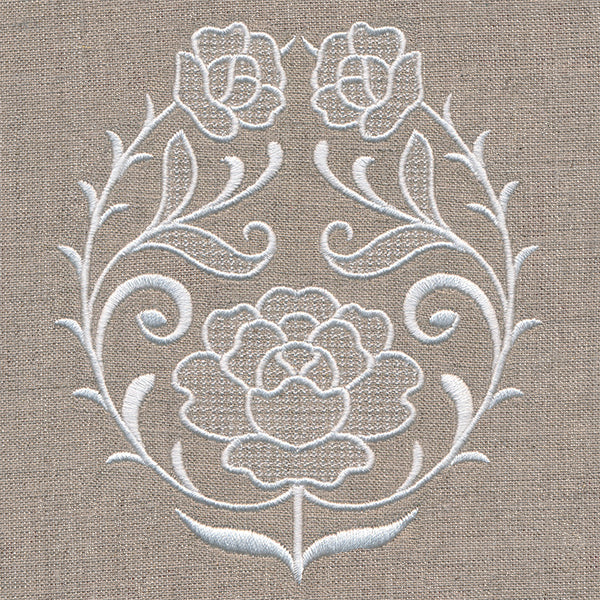 Exquisite Floral Accent (Whitework)