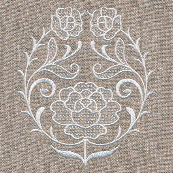 Exquisite Floral Accent (Whitework)