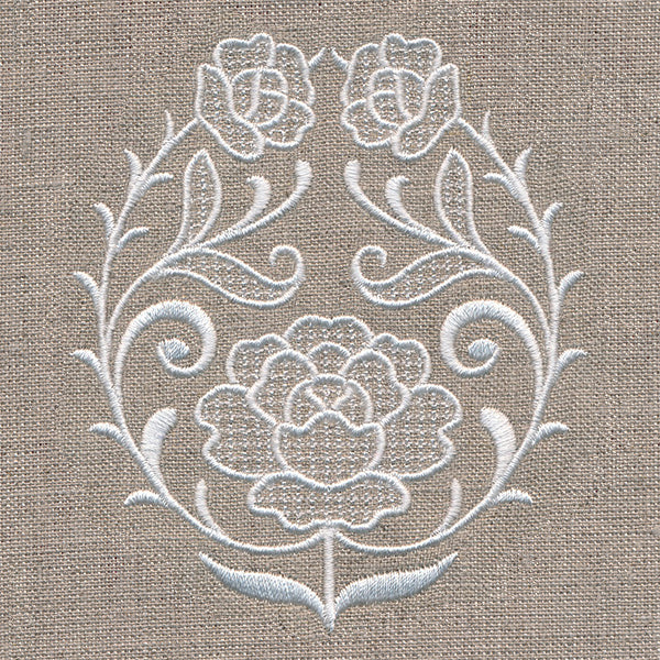 Exquisite Floral Accent (Whitework)