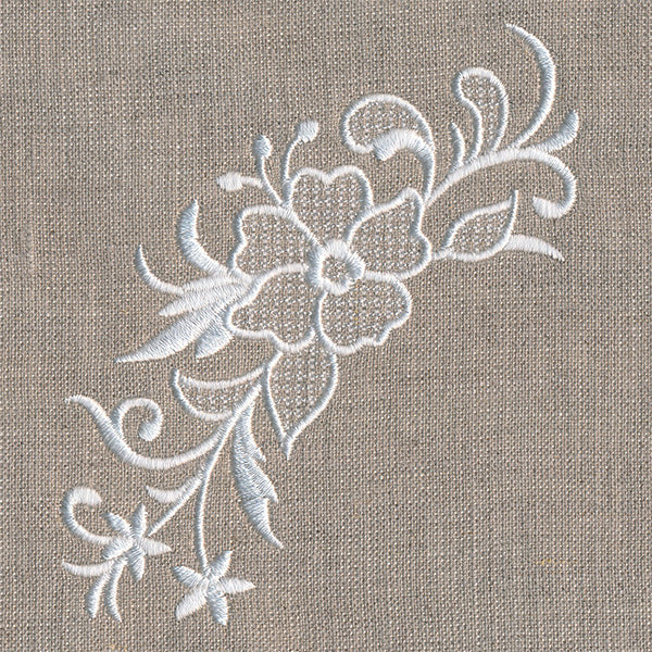 Exquisite Floral Spray (Whitework)