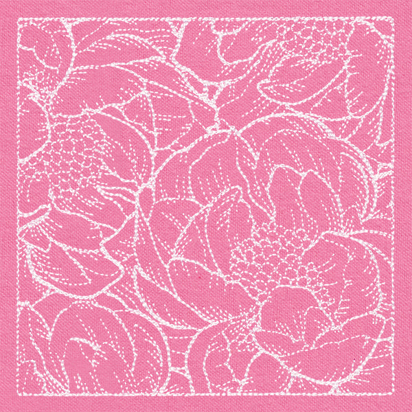 Pretty Petal Square - Peonies
