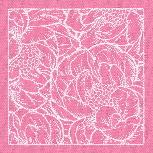 Pretty Petal Square - Peonies