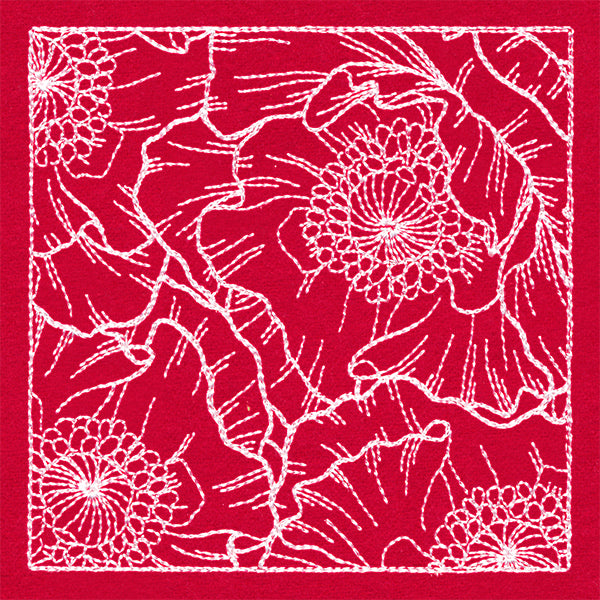 Pretty Petal Square - Poppies
