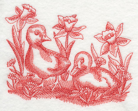 Ducklings and Daffodils (Toile)