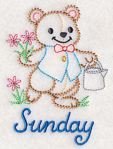 Teddy Bear Plants Flowers on Sunday (Vintage)