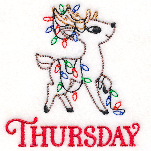 Retro Reindeer with Lights on Thursday (Vintage)
