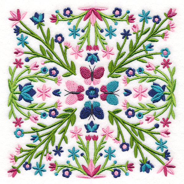 Butterfly Kaleidoscope Square