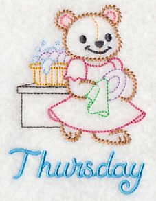 Teddy Bear Washes on Thursday (Vintage)