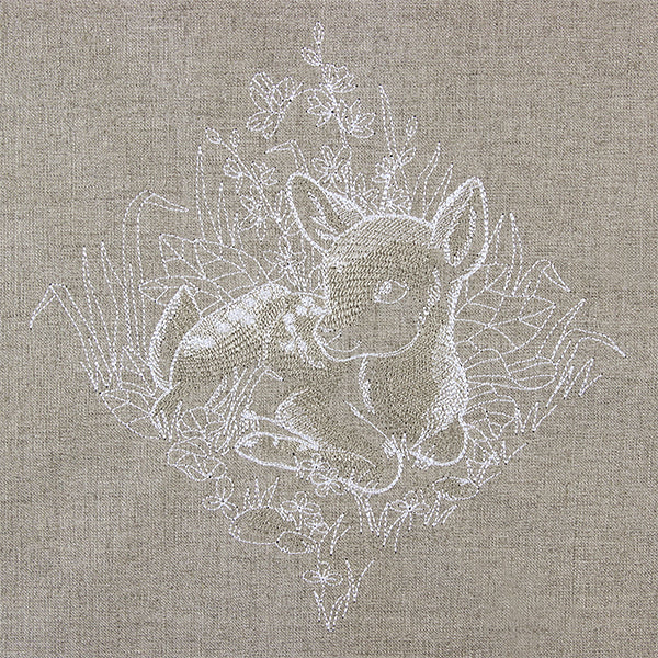 Woodland Deer Etching